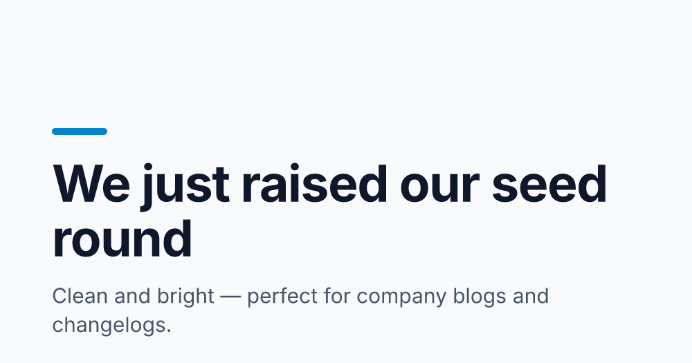 Startup Light example