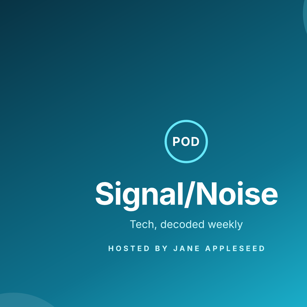 Gradient Wave podcast cover maker example