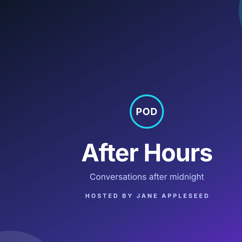 Neon Mic podcast cover maker example