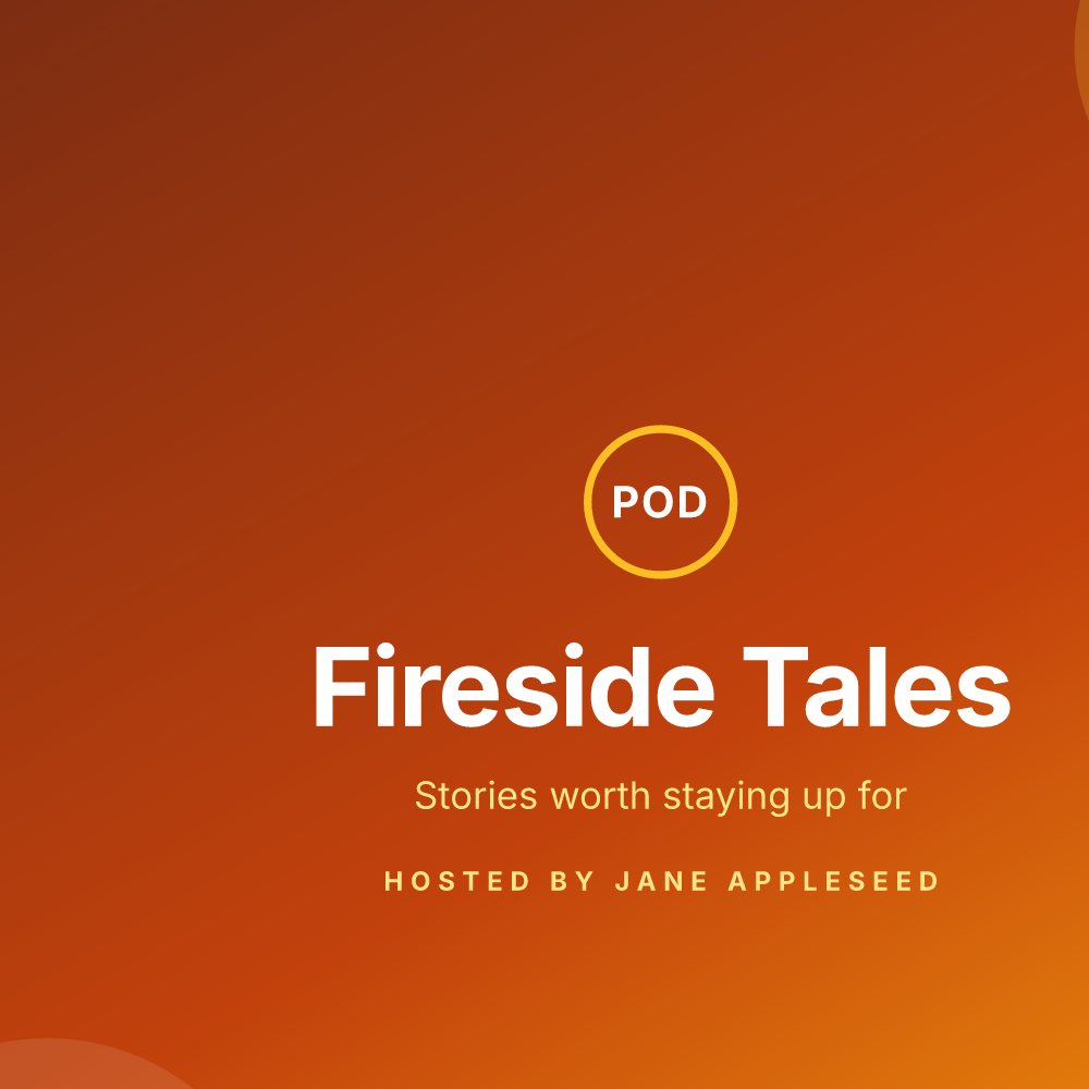 Warm Ember podcast cover maker example